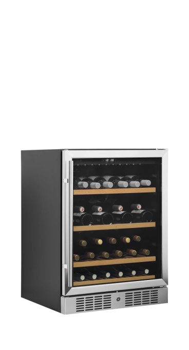 Frigider pentru 48 sticle de vin, inox cu lemn, Tefcold - Img 6