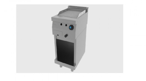 Fry top electric, cu suport deschis și suprafață striată, 40x60 cm - Img 2
