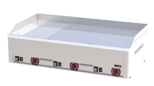 Fry top electric cu suprafata cromata neteda/striata