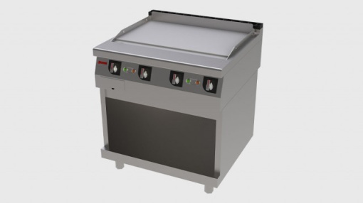 Fry top electric cu suprafață netedă și suport neutru, Jemi - Img 2