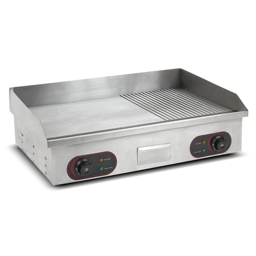 Fry top electric cu suprafață netedă/striată, 73x50 cm - Img 2