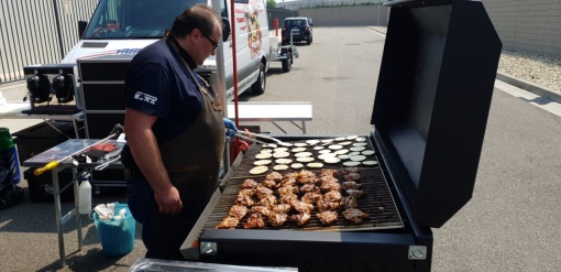 Grătar profesional Barbeque pentru Steak pe cărbuni, 1455x820x930 mm - Img 9