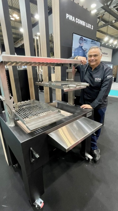 Grătar profesional Barbeque pentru Steak pe cărbuni, PIRA BBQ Combi Lux 110 - Img 6
