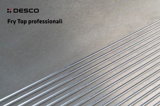 Grill dublu electric cu placă 1/2 striată 1/2 netedă, dulap neutru deschis, Desco Italia - Img 5