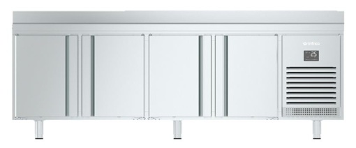 Masă frigorifică cu 4 uși și chiuvetă 2452x600x850 mm, 510 L, Infrico Spania - Img 4