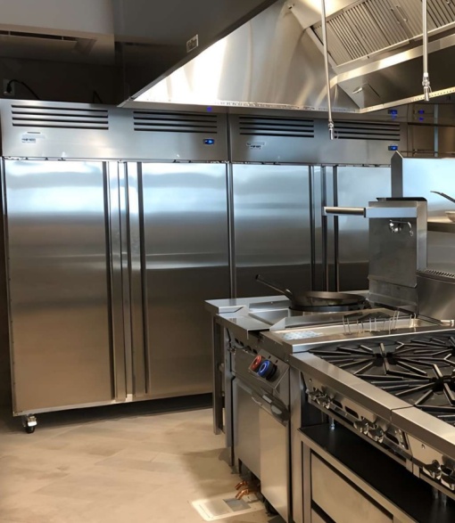 Masă rece, bază frigorifică pentru linia de gătit, 2464x666 mm Infrico - Img 6