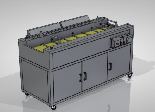 Mașină tip bandă pentru prăjire (friteuză), blansare sau fierbere, electrică, 250 L, bandă 440 mm - Img 7