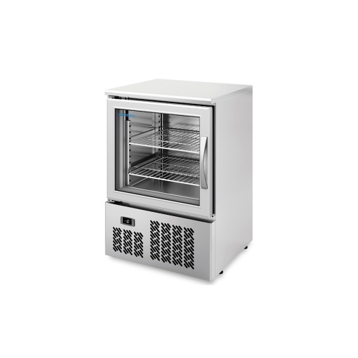 Mini congelator vertical din inox, cu vitrină, 95 litri, Infrico - Img 2