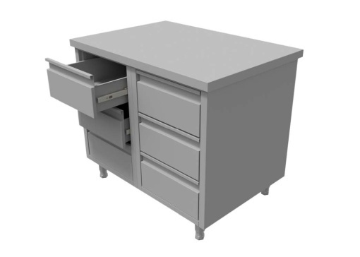 Modul neutru inox cu 6 sertare GN1/1 - Img 2