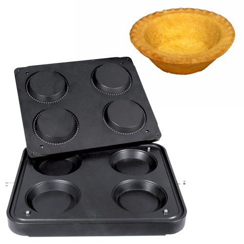 Placă pentru aparatul de tarte, 4 forme rotunde 125 mm - Img 2