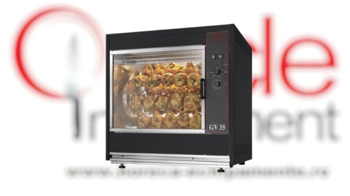 Rotisor pui ventilat electric, negru 7 țepușe, 35/42 pui CB Italia
