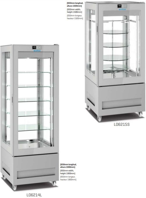 Vitrină frigorifică de expunere pentru patiserie 450 litri, Infrico - Img 2