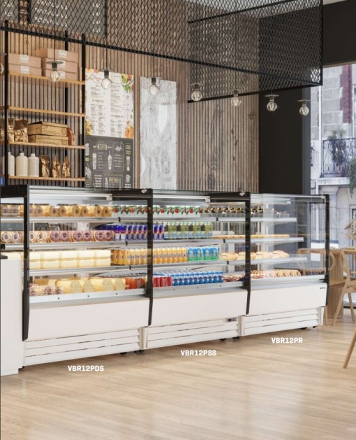 Vitrină frigorifică inox cofetărie/patiserie/magazin AMBAR, 1250x810x1300 mm Infrico - Img 8