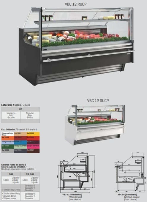 Vitrină frigorifică modulară de expunere, inox, 2500x1290 mm, incorporabilă, Infrico - Img 7