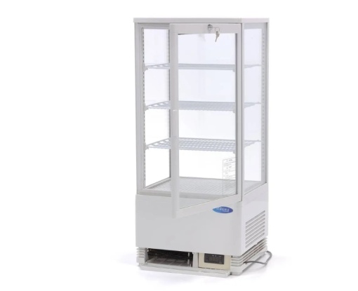 Vitrină frigorifică verticală, 78 Litri albă - Img 5