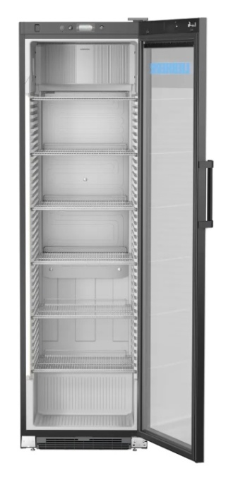 Vitrină frigorifică verticală, răcire dinamică, 422 litri, Neagră Premium, Liebherr - Img 2