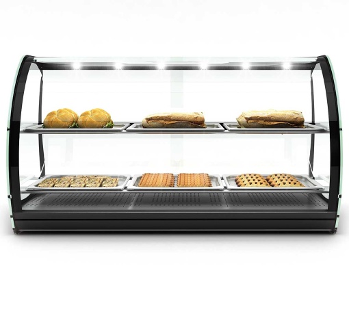 Vitrină neutră cu geam curbat 1100x510x635 mm, Sayl - Img 5