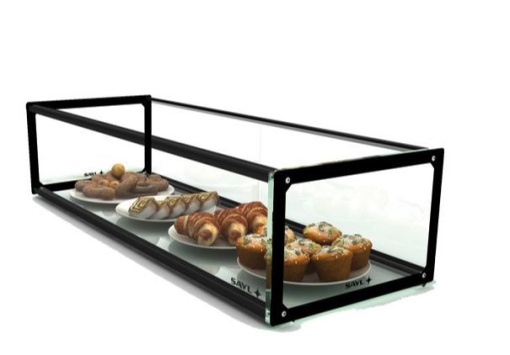 Vitrină neutră iluminată LED, 555x330x215 mm, Sayl - Img 2