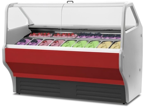 Vitrină pentru înghețată sau gelato Wojtek 1.7 W, 14 sortimente, Igloo - Img 5
