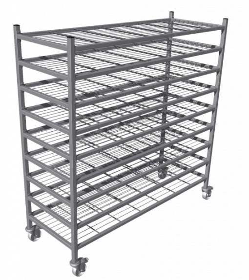 Cărucior răcire pentru brutărie, 1500x550x1800 mm - Img 2