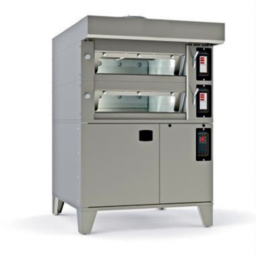 Cuptor electric pentru panificație cu 2 vetre, hotă și suport - Img 2
