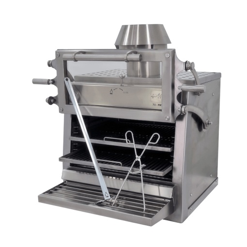 Cuptor pentru steak pe cărbuni, deschidere verticală, Pira 70 Silver ED - Img 12