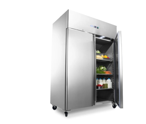 Dulap frigorific inox 1200 Litri cu roți, 6 Rafturi Reglabile GN 2/1 - Img 4