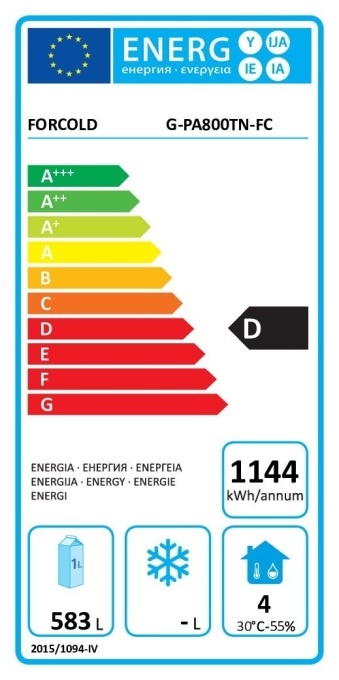 Dulap frigorific pentru patiserie, din inox 737 L, -2°C/+8°C, FORCOLD - Img 2
