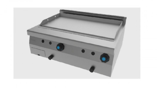 Fry top pe gaz de banc, cu suprafata neteda, 800x600 mm