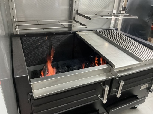 Grătar profesional Barbeque pentru Steak pe cărbuni, 1200x820x930 h mm - Img 13