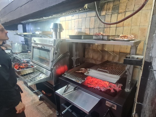 Grătar profesional Barbeque pentru Steak pe cărbuni, PIRA BBQ Combi Lux 110 - Img 3