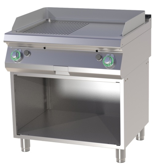 Grill dublu cu placă netedă/ striată, pe suport deschis - Img 2