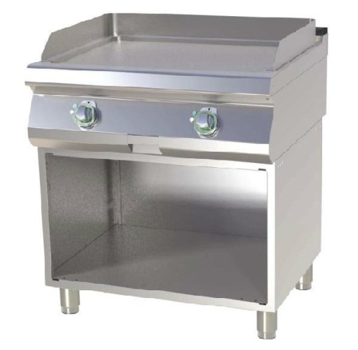 Grill dublu electric CROMAT cu placa neteda ,pe suport deschis