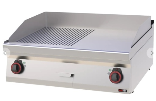 Grill dublu electric cu placă netedă/ striată, de banc - Img 2