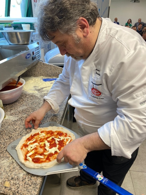 Masă frigorifică pentru pizza cu 2 uși, blat de granit Samaref - Img 4