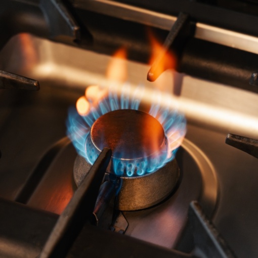 Mașină de gătit pe gaz cu 4 focuri și cuptor electric 800x705x900 mm, Desco - Img 6