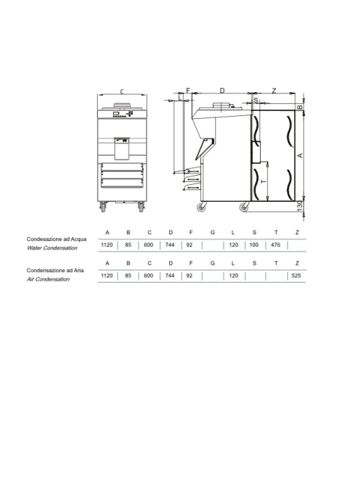 Mașină de înghețată cu extragere automată 100 L/h, răcire aer/apă, Staf59 - Img 2