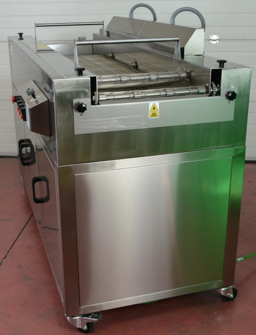 Mașină tip bandă pentru prăjire (friteuză), blansare sau fierbere, electrică, 100 L, bandă 440 mm - Img 6
