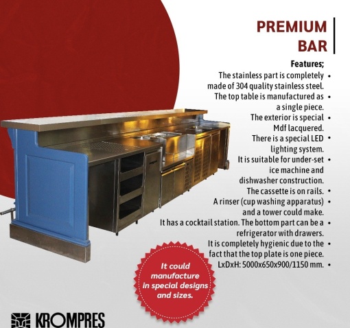 Mobilier neutru pentru bar 500x65x115 cm - Img 4