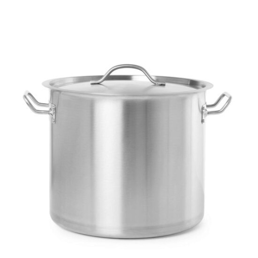 Oală din inox înaltă cu capac, 21 Litri - Img 2