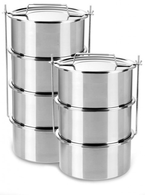 Recipiente, containere inox pentru transport mancare 4X8 lt - Img 2