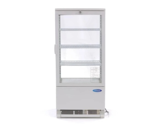 Vitrină frigorifică verticală, 78 Litri albă - Img 2