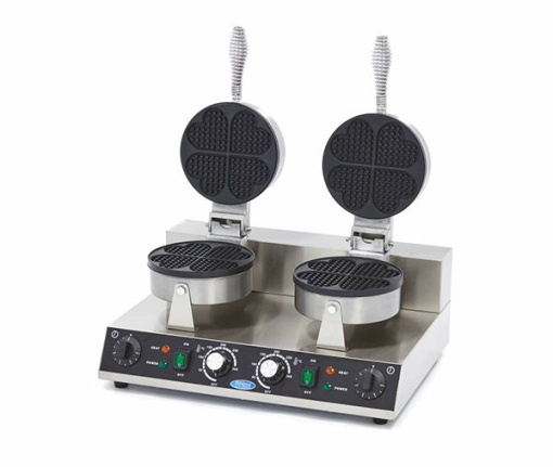 Aparat copt waffle 2 placi rotunde tip inima
