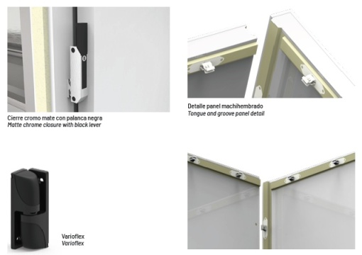 Cameră frigorifică mortuară cu 4 locuri, modulară 2560x1960x1800 mm, Interior/Exterior Lăcuit - Img 2