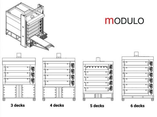 Cuptor modular electric MECH-MASZ Modulo 2 pentru brutării, cofetării şi patiserii, 3 vetre 2x60x40cm - Img 5