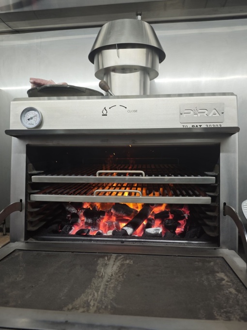 Cuptor pentru steak pe cărbuni, deschidere verticală, Pira 70 Silver SD - Img 8