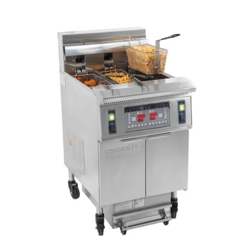 Friteuză electrică profesională cu filtrare 12+22 Litri, Casselin - Img 6