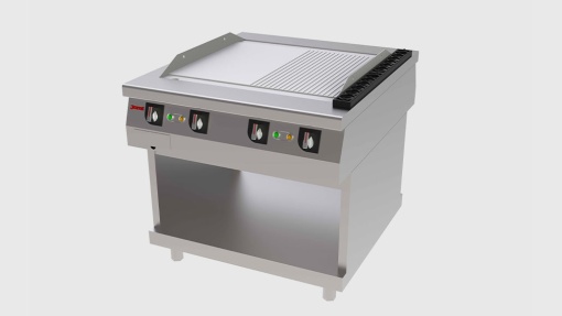 Fry top electric cu suprafață netedă/striată 90x100 cm - Img 3