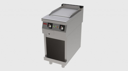 Fry top electric cu suprafață striată și suport deschis, Jemi - Img 2