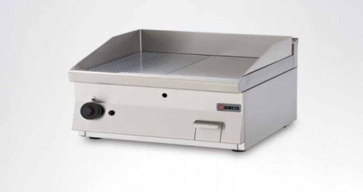 Grătar Fry-top electric dublu cromat, neted-striat, Desco Italia - Img 2